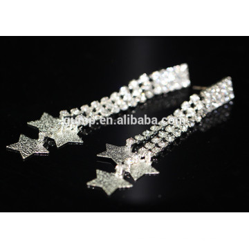 Fashion Cheep Estrella En Forma De Plata Con Encanto Pendientes Pendientes De Cristal